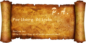 Perlberg Alinda névjegykártya